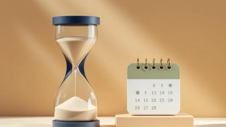 Zandloper naast kalender symboliseert uitstel ODV-betalingen voor Nederlandse ondernemers met flexibele pensioenplanning